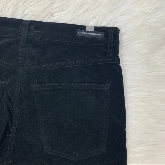 Citizens Of Humanity Drew Crop Flare Velvet Pants Midnight Black Women’s 26 - Picture 13 of 13